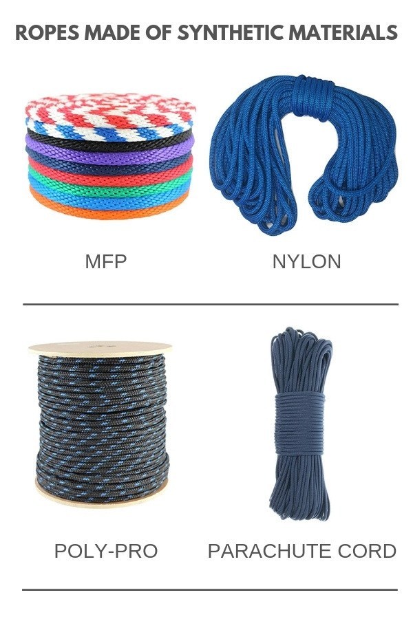 Types-of-rope-made-of-synthetic-materials-MFP-nylon-poly-pro-parachute-cord