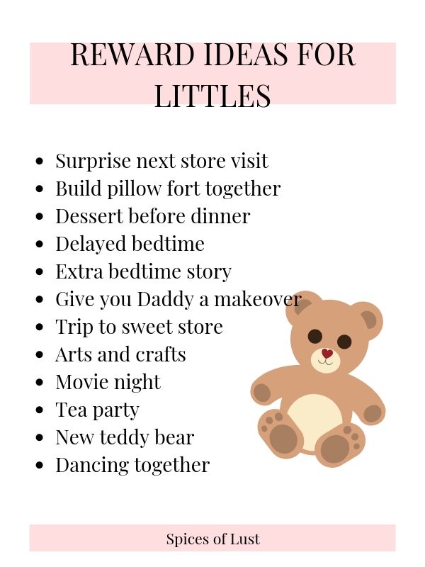 DDLG list of reward ideas for littles