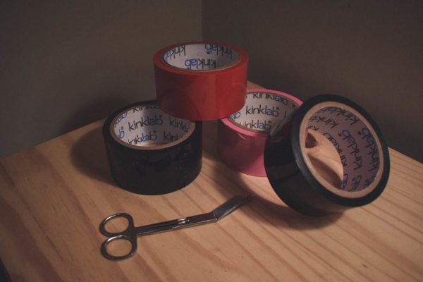 Bondage tape and sheers