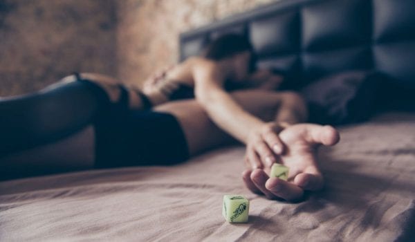 Couple playing a sex game