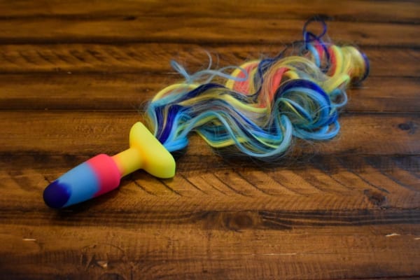 Butt plug on a table