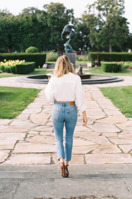 Girl walking away
