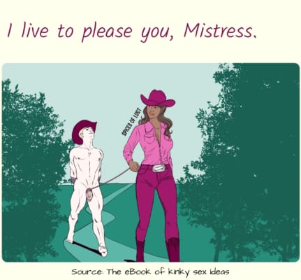 Dirty talk example - I live to please you, Mistress.