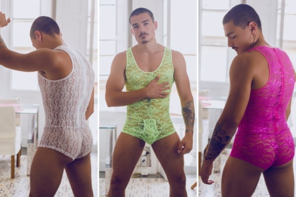 MOB Men’s Lace Bodysuit in various colors