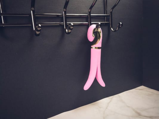 Candy Pink hanging from the hook