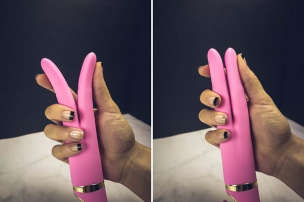 Holding tips of Candy Pink