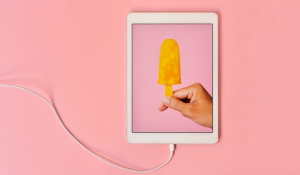 Tablet screen with best porn sites for women