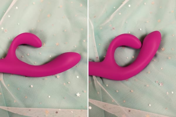 We-Vibe Nova 2 G-spot arm positions compared