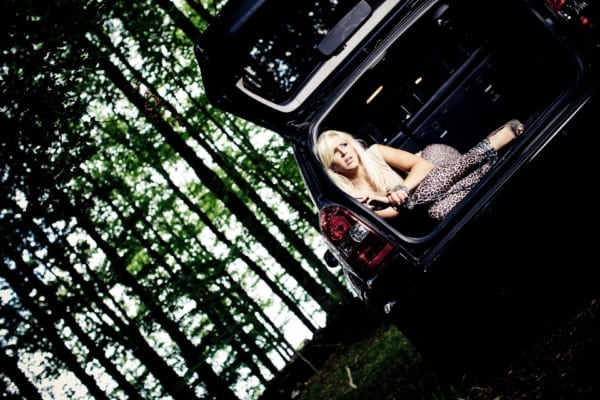 Woman in a car trunk realistic CNC idea