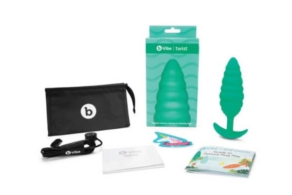B-Vibe Texture Plug Twist Green
