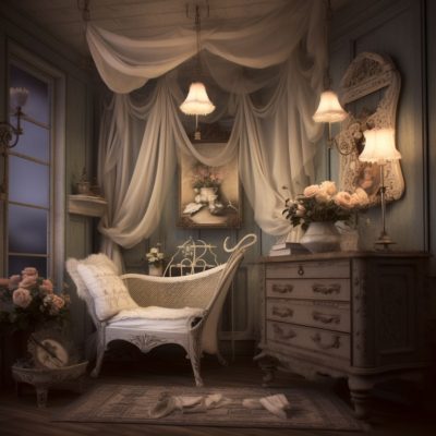 Vintage Boudoir sex room decor theme