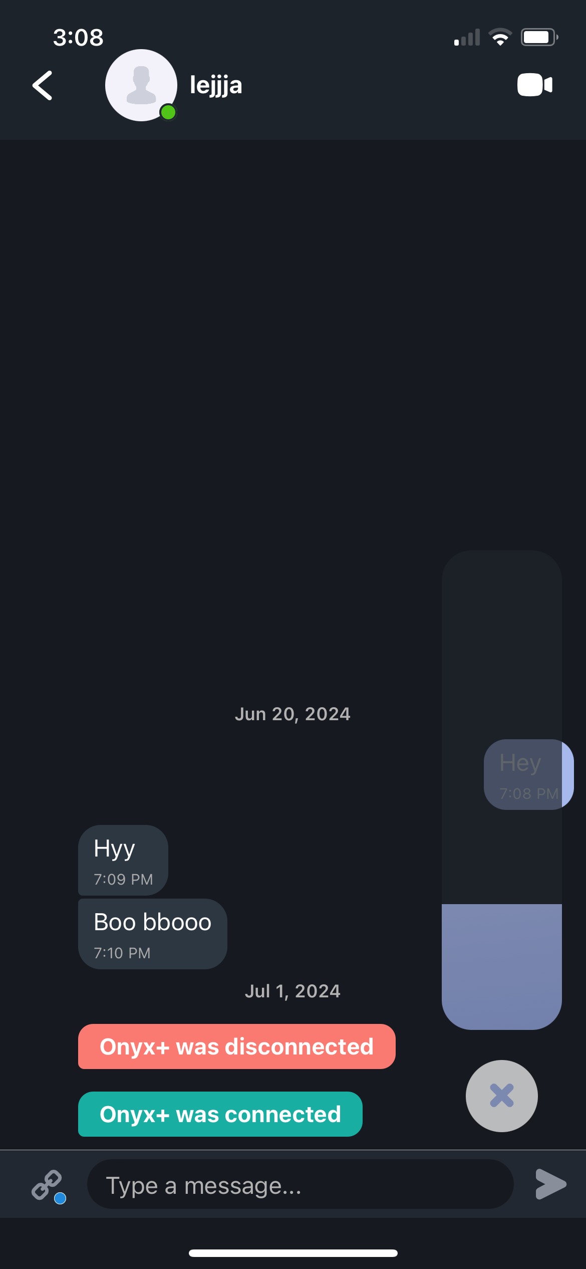 Friends tab chat function