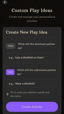 BeMoreKinky custom play ideas