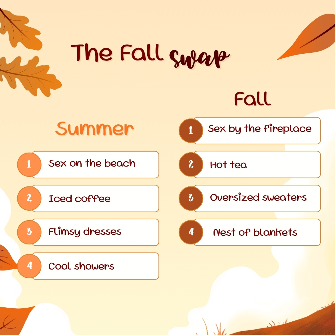 swaping summer for fall infographic