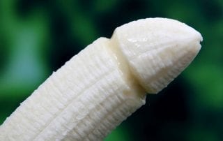 Banana shaped as a dildo
