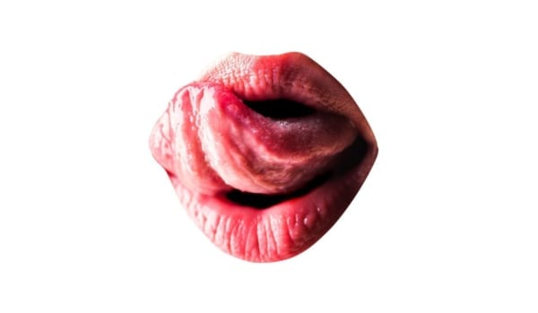 Woman lips and tongue
