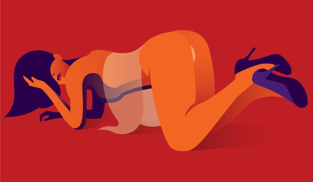 Illustration of a woman in a sexy position