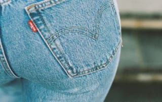 Ass in Levis Blue Jeans