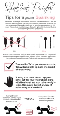 Tips for quieter spanking infographic