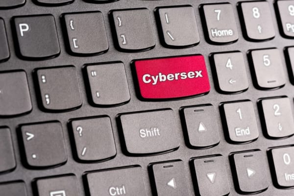 Cybersex button on a keyboard