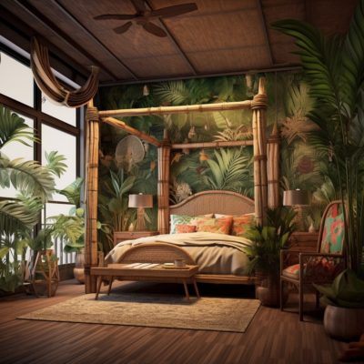 Tropical Retreat sex room decor theme