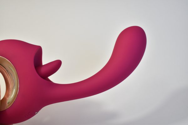 Licking and vibrating toy