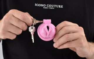 Pink Pussy Shaped Chastity Cage