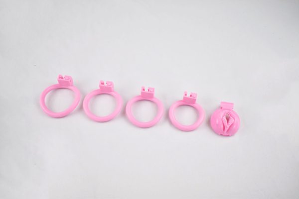 Pink Pussy Shaped Chastity Cage different sizes