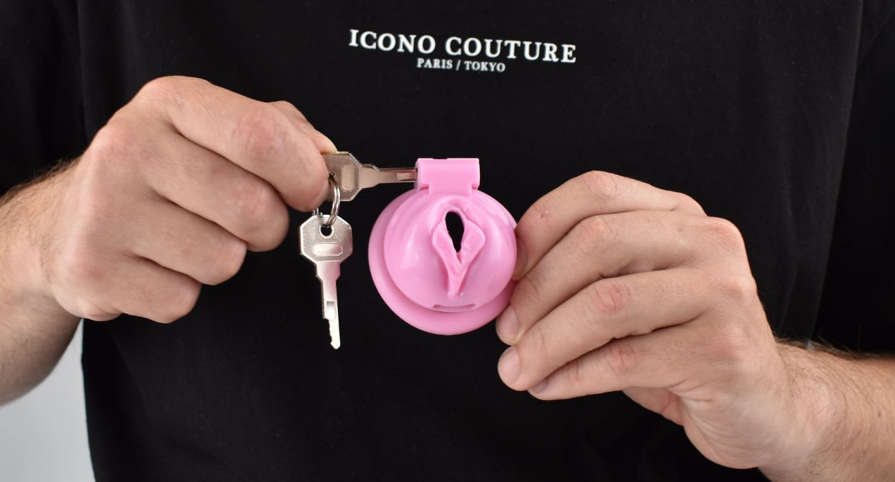 Pink Pussy Shaped Chastity Cage