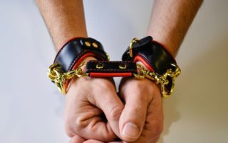 Utimi Bondage Handcuffs in use