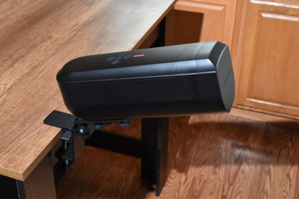 Lovense Solace masturbator mounted on a kitchen island